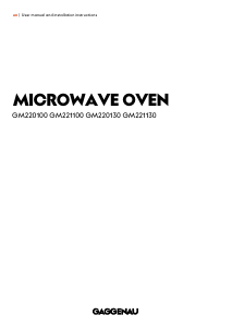 Handleiding Gaggenau GM220130 Magnetron
