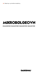 Brugsanvisning Gaggenau GM221130 Mikroovn