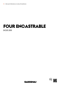 Mode d’emploi Gaggenau GO250200 Four
