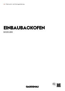 Bedienungsanleitung Gaggenau GO251200 Backofen