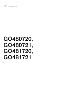 Bruksanvisning Gaggenau GO480721 Ugn