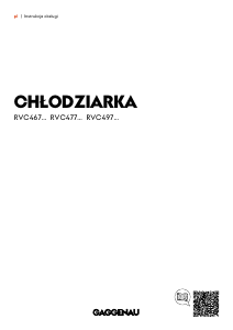 Instrukcja Gaggenau RVC467190 Lodówka