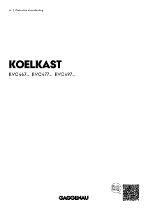 Handleiding Gaggenau RVC477190 Koelkast