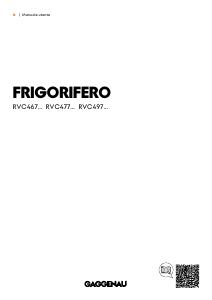 Manuale Gaggenau RVC477190 Frigorifero