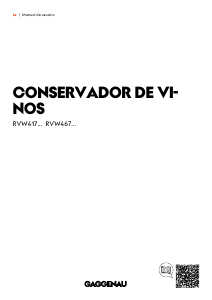 Manual de uso Gaggenau RVW467170 Vinoteca