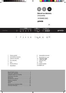 Návod Gorenje GV583B10AD Umývačka riadu
