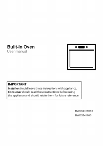 Manual Blomberg BWOS 24110 SS Oven