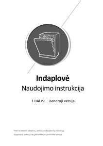 Vadovas Gorenje GV583C11 Indaplovė
