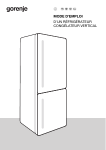 Mode d’emploi Gorenje NRK61CS2XL4 Réfrigérateur combiné
