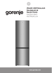 Vadovas Gorenje RK418DPW4I Šaldytuvas-šaldiklis