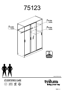 Manual Tvilum 75123 Garderobă