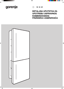 Priručnik Gorenje RKI517E41 Frižider – zamrzivač