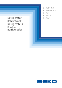 Manual BEKO B 1750 HCA Refrigerator