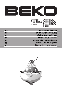 Bedienungsanleitung BEKO B 1800 HCA W Kühlschrank