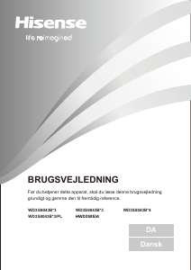 Brugsanvisning Hisense HWD3S8514 Vaske-tørremaskine