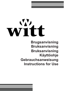 Käyttöohje Witt WE808FS Keittotaso