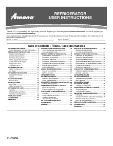 Manual de uso Amana ART318FFDS Frigorífico combinado