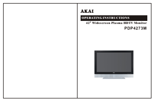 Manual Akai PDP4273M Plasma Television