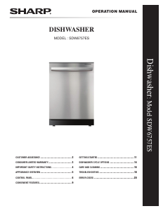 Handleiding Sharp SDW6757ES Vaatwasser