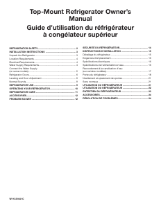 Bruksanvisning Whirlpool Appliances WRT313CZLZ Kyl-frys