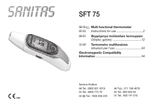 Manuál Sanitas SFT 75 Teploměr