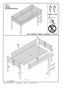 사용 설명서 Leen Bakker Ties 2층 침대