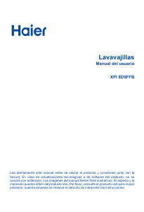Manual de uso Haier XPI8D9FFB Lavavajillas