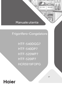 Manuale Haier HCR5919FOPG Frigorifero-congelatore