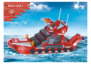 Manual BanBao set 8312 Fire Car and ship