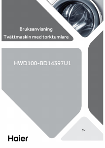 Bruksanvisning Haier HWD100-BD14397U1 Kombinerad tvätt-tork