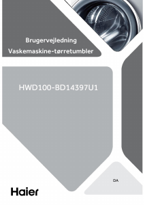 Brugsanvisning Haier HWD100-BD14397U1 Vaske-tørremaskine