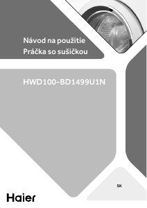 Návod Haier HWD100-BD1499U1N Práčka so sušičkou