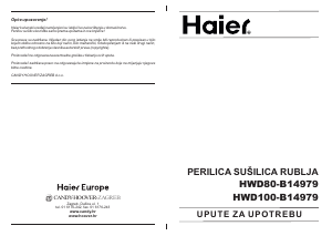 Priručnik Haier HWD120-B14979 Perilica – sušilica