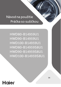 Návod Haier HWD80-B14959U1 Práčka so sušičkou