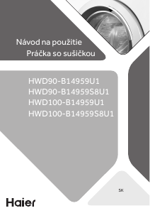 Návod Haier HWD90-B14959U1 Práčka so sušičkou