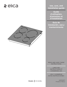 Manual de uso Elica EIV424BL Placa