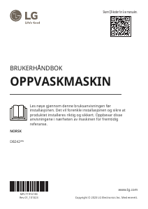 Bruksanvisning LG DB242TX Oppvaskmaskin