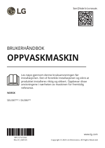 Bruksanvisning LG SDU587HV Oppvaskmaskin