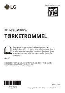 Bruksanvisning LG RV3DN9037 Tørketrommel