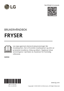 Bruksanvisning LG GFT41PZGSZ Fryser