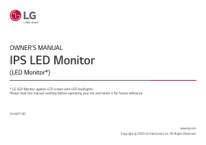 Manual LG 31HN713D-BA LED Monitor