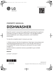Bruksanvisning LG LDPH5554S Diskmaskin