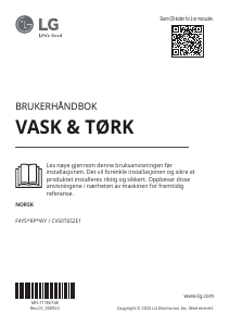 Bruksanvisning LG CV50T6S2E1 Kombimaskin vask-tørk