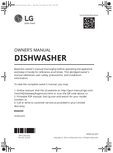 Mode d’emploi LG SDWD24P3 Lave-vaisselle