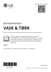 Bruksanvisning LG F2Y5PRP6W Kombimaskin vask-tørk