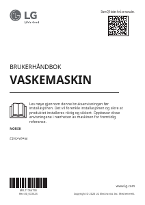 Bruksanvisning LG F2Y5PYP3W Vaskemaskin