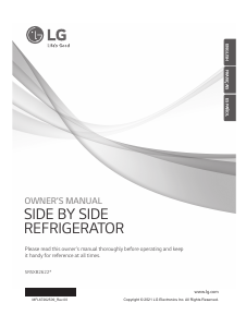 Mode d’emploi LG SRSXB2622S Réfrigérateur combiné