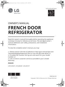Mode d’emploi LG LRFCS29D6S Réfrigérateur combiné