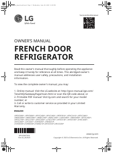 Bruksanvisning LG LRFLS3206S Kyl-frys