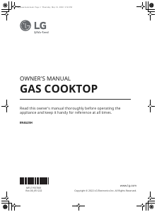 Mode d’emploi LG CBGS3628S Table de cuisson